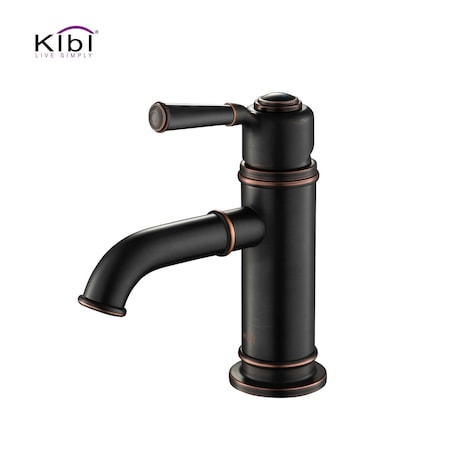 Kibi Victorian Single Handle Bathroom Vanity Sink Faucet KBF1012ORB